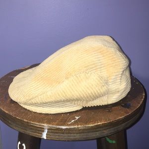 Vintage Country Gentleman flat cap double snap brim cabbie driving hat Corduroy